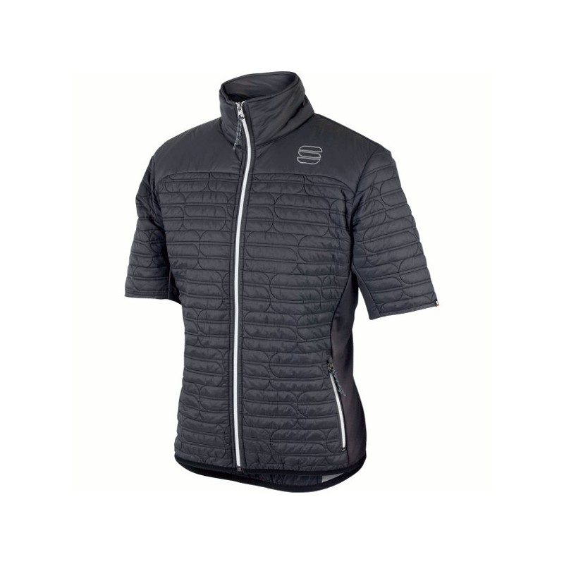 Oppvarming jakke Sportful Rythmo Puffy kort-ermet svart Oppvarming jakke Sportful Rythmo Puffy kort-ermet svart